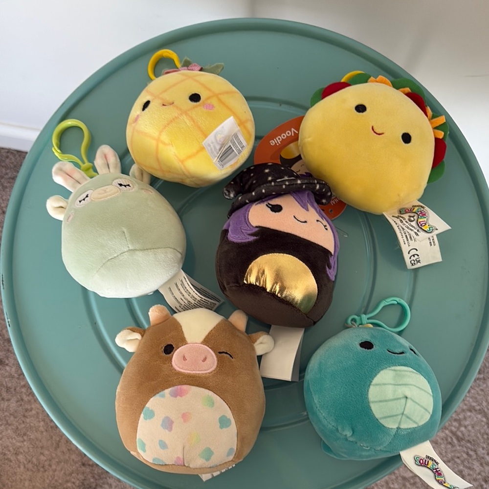 Squishmallows Yellow and Green Stuffed Animals Collection
